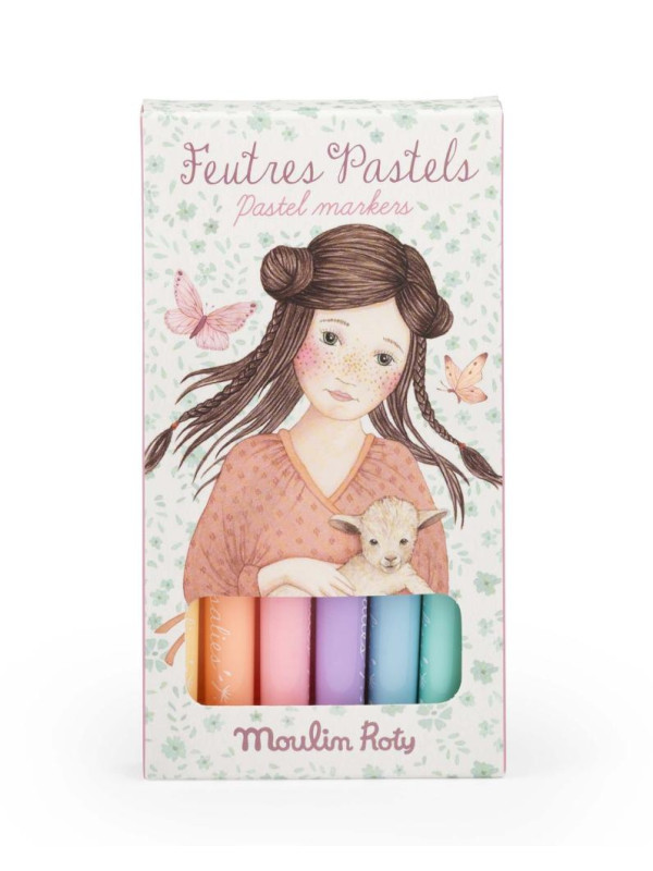 Markery pastelowe 6 szt LES ROSALIES 710614