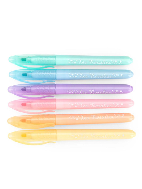 Markery pastelowe 6 szt LES ROSALIES 710614