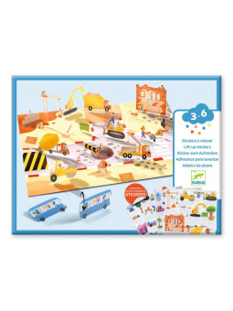 Naklejki wielokrotnego użytku 3D POJAZDY DJ00043