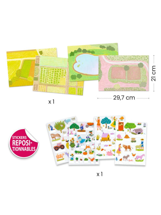 Naklejki wielokrotnego użytku 3D FARMA  DJ00045 Naklejki wielokrotnego użytku 3D FARMA  DJ00045