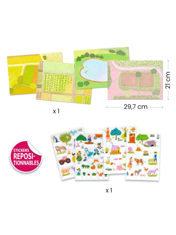 Naklejki wielokrotnego użytku 3D FARMA  DJ00045 Naklejki wielokrotnego użytku 3D FARMA  DJ00045