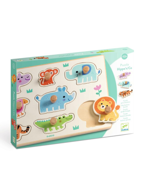Drewniana układanka HIPPO'n'Co DJ01123