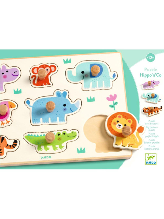 Drewniana układanka HIPPO'n'Co DJ01123