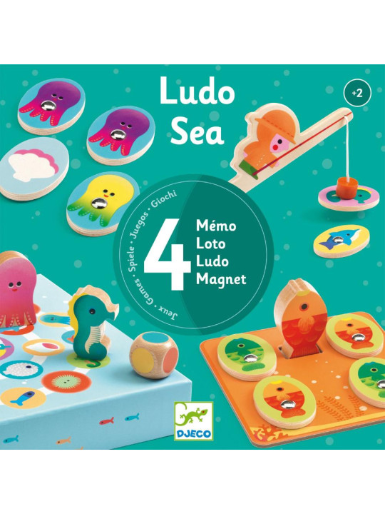 Zestaw 4 gier LUDO SEA DJ01623