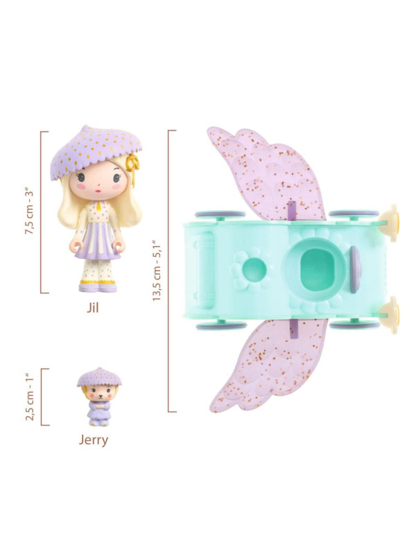 Figurki JIL&JERRY w samochodzie TINYCAR DJ06939