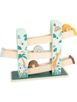 Kulodrom drewniany , zjeżdżalnia ,  small foot design - zabawka drewniana, tor wyścigowy dla dziecka, zabawka dla 2 latka