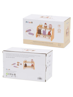 VIGA Drewniana Lodziarnia Sklepik Zestaw z Lodami 6 szt Lodów