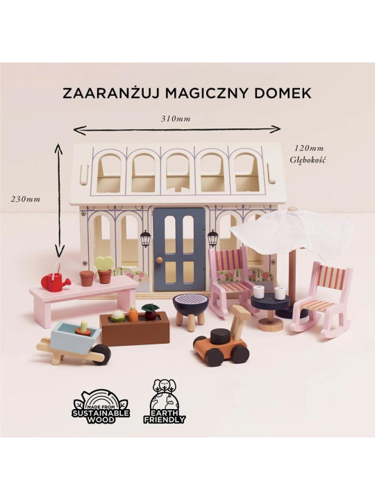 Drewniana oranżeria zestaw, domek dla lalek, zabawka dla dzieci, Le Toy Van Drewniana oranżeria zestaw, domek dla lalek, zabawka dla dzieci, Le Toy Van