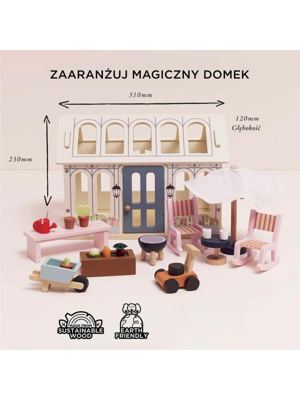 Drewniana oranżeria zestaw, domek dla lalek, zabawka dla dzieci, Le Toy Van Drewniana oranżeria zestaw, domek dla lalek, zabawka dla dzieci, Le Toy Van
