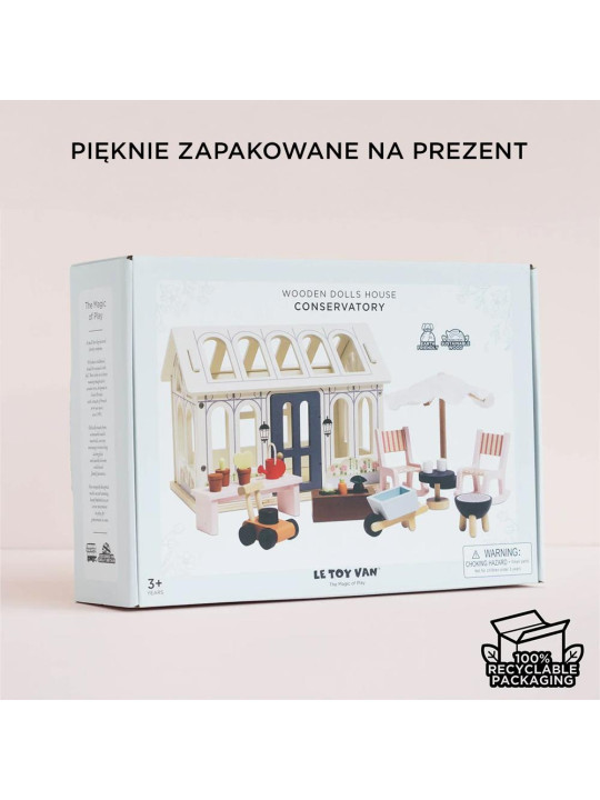 Drewniana oranżeria zestaw, domek dla lalek, zabawka dla dzieci, Le Toy Van Drewniana oranżeria zestaw, domek dla lalek, zabawka dla dzieci, Le Toy Van