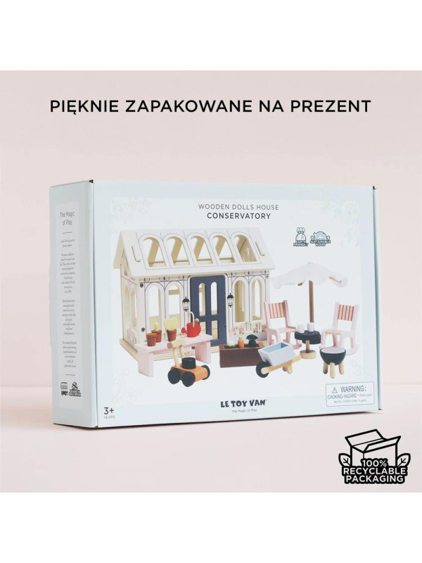 Drewniana oranżeria zestaw, domek dla lalek, zabawka dla dzieci, Le Toy Van Drewniana oranżeria zestaw, domek dla lalek, zabawka dla dzieci, Le Toy Van