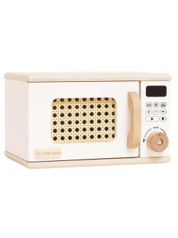 Drewniana kuchenka mikrofalowa dla dzieci, zabawa w gotowanie Le Toy Van