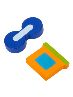 VIGA Drewniana Układanka Edukacyjna Montessori Pociąg