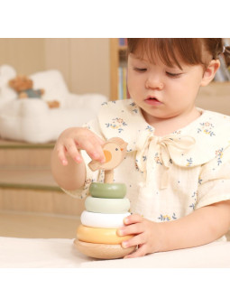 VIGA PolarB Drewniana Piramidka Edukacyjna - Ptaszek