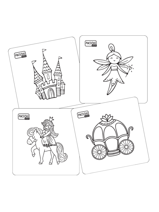 Karty do zabaw WRÓŻKI zestaw 20 szt. do kolorowania