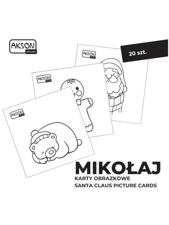 Karty obrazkowe MIKOŁAJ 20 szt.