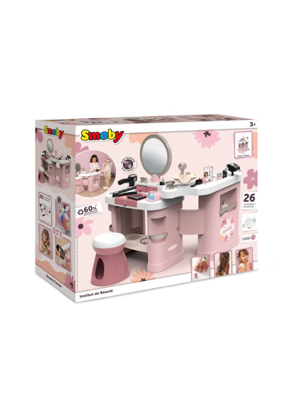 SMOBY Centrum małej stylistki BEAUTY + 26 akcesoria Fryzjer i kosmetyczka