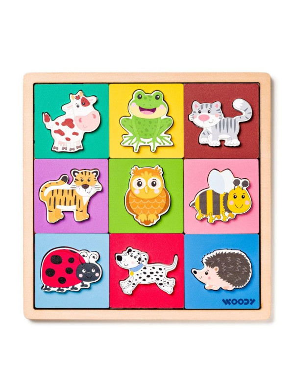 Zwierzęce Wzory – Drewniana układanka edukacyjna