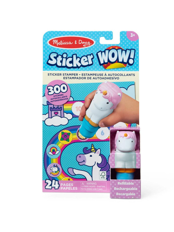 Stempel z naklejkami Sticker Wow Jednorożec Melissa and Doug