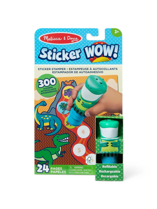 Stempel z naklejkami Sticker Wow Dinozaur Melissa and Doug