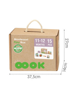 WOOPIE GREEN Pudełko Box 5w1 Montessori Edukacujny 11-12M FSC