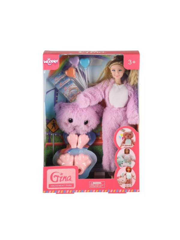 WOOPIE ROYAL Lalka w Przebraniu Różowego Misia Park Rozrywki