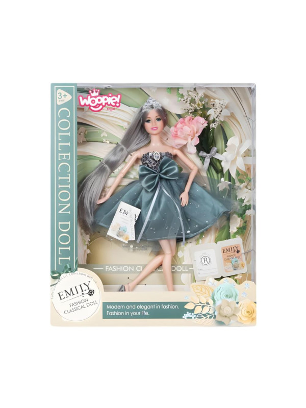 WOOPIE ROYAL Lalka Emi w Eleganckiej Sukni Tiulowej z Kokardą i Bukietem