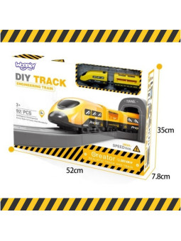 WOOPIE Kolejka Elektryczna Lokomotywa Ekipa Budowlana Zestaw 92el.