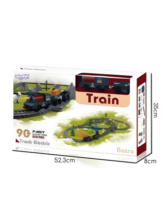 WOOPIE Kolejka Elektryczna Lokomotywa Towarowa Tor XXL 90 el.