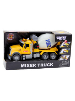 WOOPIE Ciężarówka Betoniarka Obrotowy Bęben Światła Dźwięki Żółta