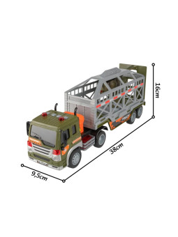 WOOPIE Ciężarówka Transporter Dinozaurów Auto z Dźwiękiem i Światłem