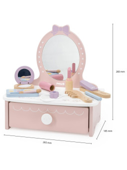 Viga Drewniana Toaletka z Akcesoriami  Kącik Małej Księżniczki