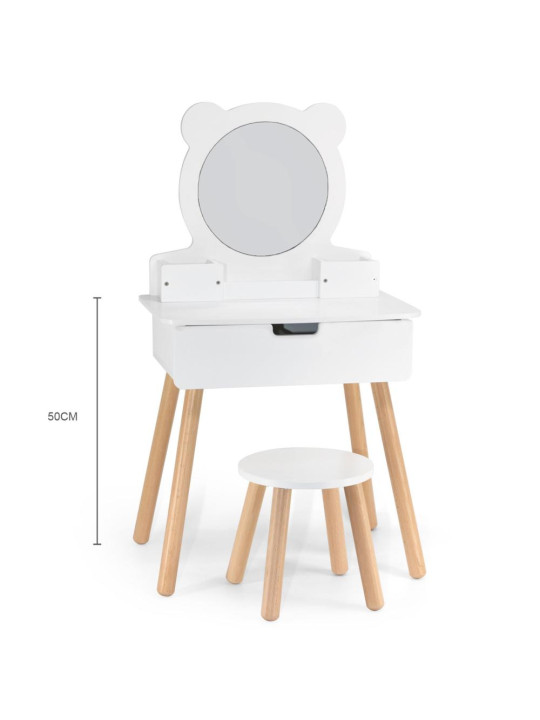 VIGA Zestaw Biała Toaletka + Akcesoria Jak z Salonu