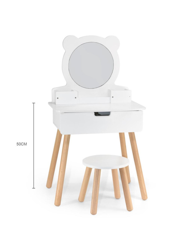 VIGA Zestaw Biała Toaletka + Akcesoria Jak z Salonu