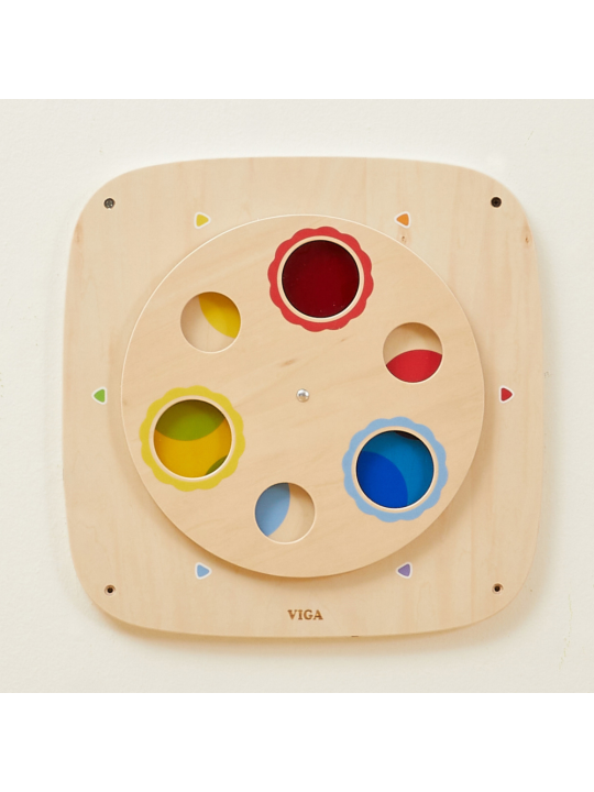 VIGA Drewniana Tablica Manipulacyjna Sensoryczna Mieszanie Kolorów