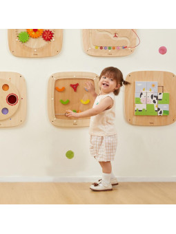 VIGA Drewniana Tablica Manipulacyjna Sensoryczna Gra w Pinball