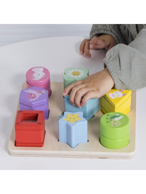 Drewniane klocki sorter zabawka sensoryczna, edukacyjna, dzieci Le Toy Van