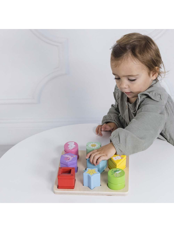 Drewniane klocki sorter zabawka sensoryczna, edukacyjna, dzieci Le Toy Van