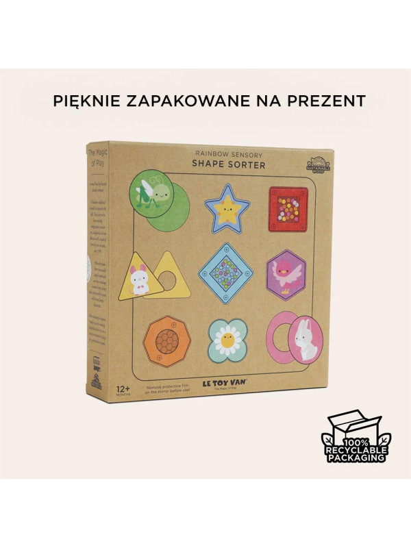 Drewniane klocki sorter zabawka sensoryczna, edukacyjna, dzieci Le Toy Van