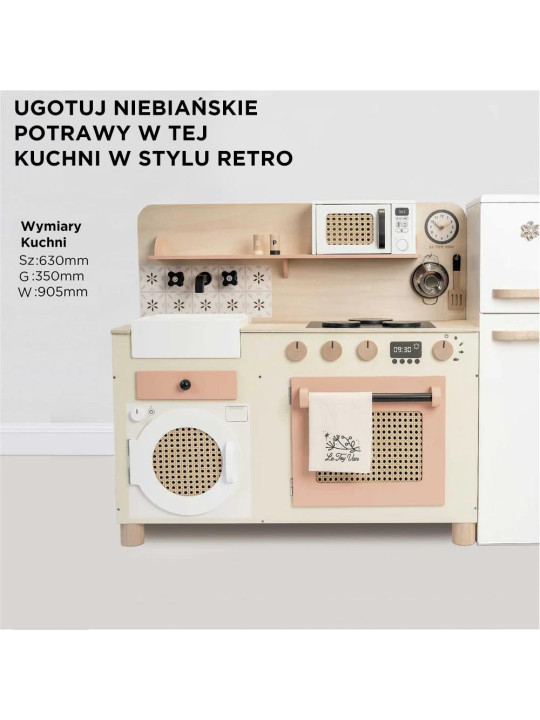 Duża drewniana kuchnia dla dzieci, zabawkowa kuchenka, gotowanie Le Toy Van