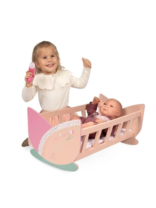 Kołyska łóżeczko drewniane dla lalek do 48cm Tulipe DeCuevas Toys 55174