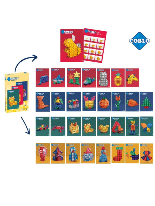 COBLO, karty pracy - 32 edu zadania do budowania 2D i 3D