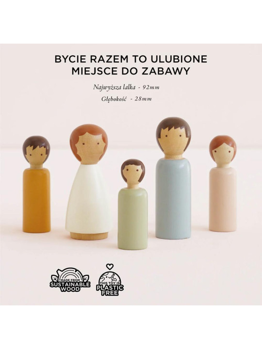 Rodzina lalek figurki, zabawka dla dzieci, laleczki do domków, Le Toy Van