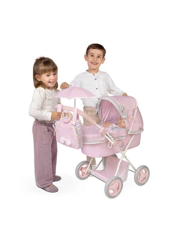 Składany wózek dla lalek Sopie z parasolką DeCuevas Toys 85075