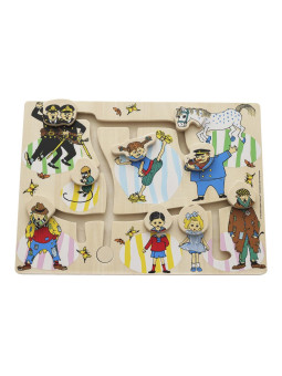 Drewniana układanka puzzle labirynt edukacyjna zabawka dla dzieci Pippi