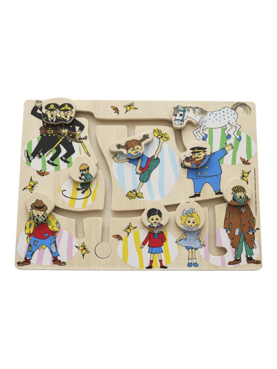 Drewniana układanka puzzle labirynt edukacyjna zabawka dla dzieci Pippi