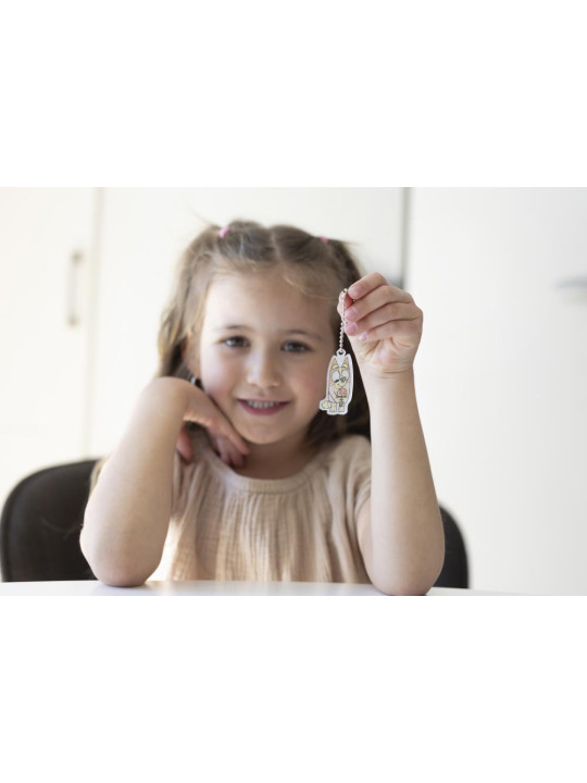 Zestaw artystyczny breloczki zawieszki figurki kreatywna zabawka Bluey