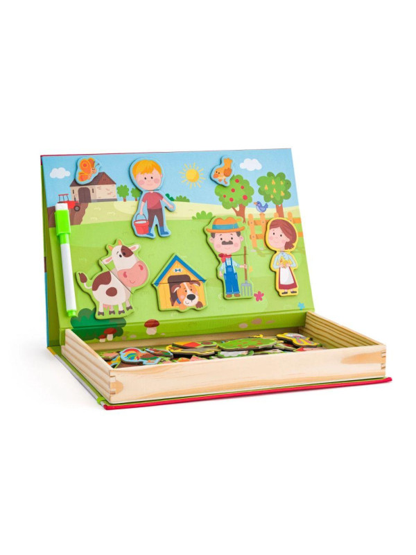 Układanka magnetyczna w pudełku Farma