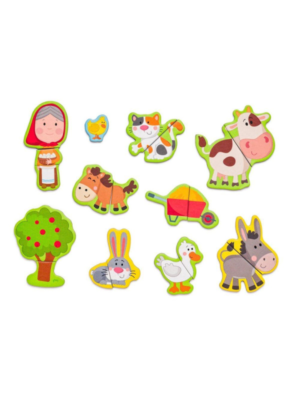 Układanka magnetyczna w pudełku Farma