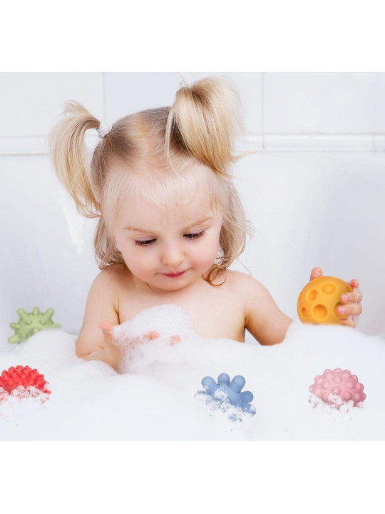 PASTELOWE Piłki Sensorki - 5 piłeczek bez dziurek